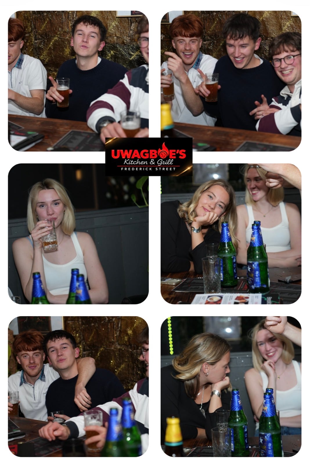 Celebration prints from Uwagboe's Kitchen & Grill, Frederick Street, photographed by MAV